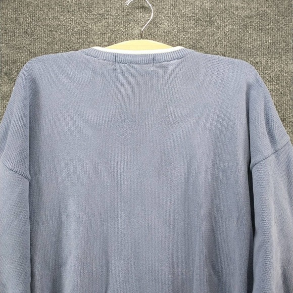 John Ashford Men's Pullover Golf Sweater Blue XL Diamond Argyle Crew Neck Cotton - Picture 7 of 13